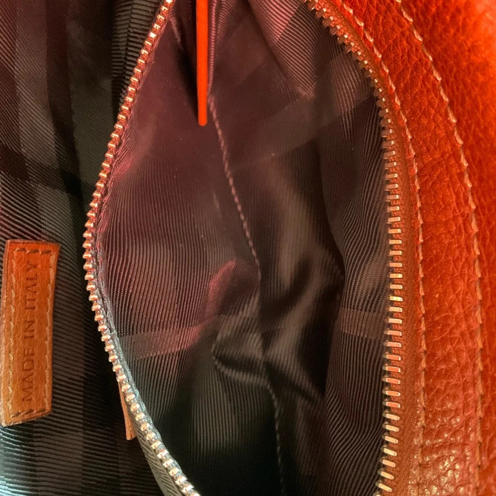 BURBERRY Satchel Canvas Check Shoulder Bag Caramel - Picture 12 of 15